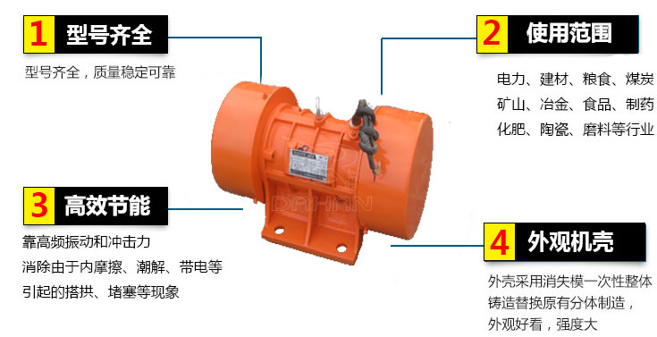 臥式振動電機結(jié)構(gòu)特點